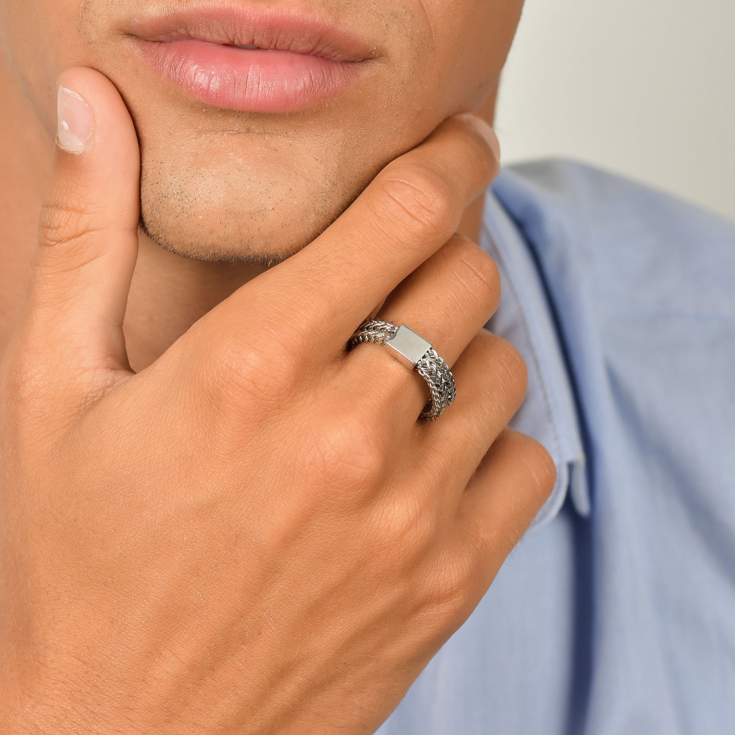 ANELLO UOMO IN ACCIAIO