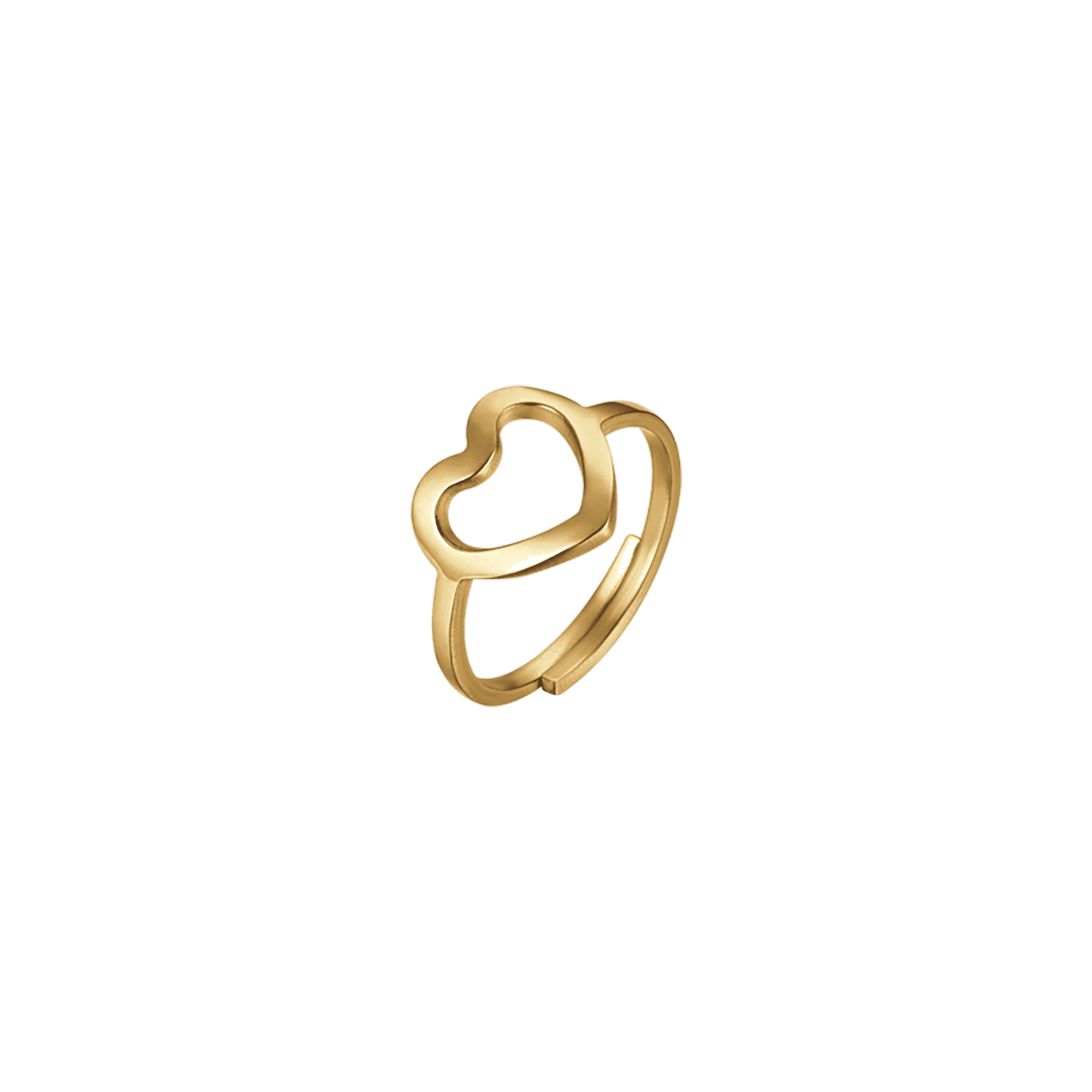 ANELLO DONNA IN ACCIAIO IP GOLD CON CUORE