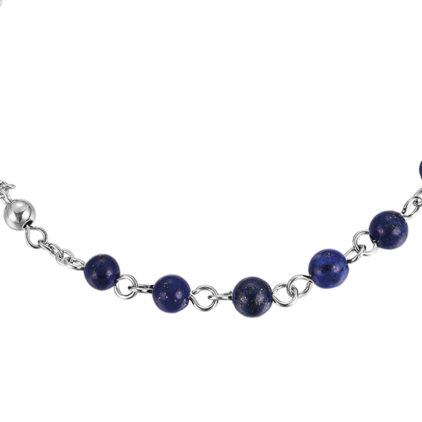 BRACCIALE UOMO ROSARIO IN ACCIAIO CON PIETRE LAPIS