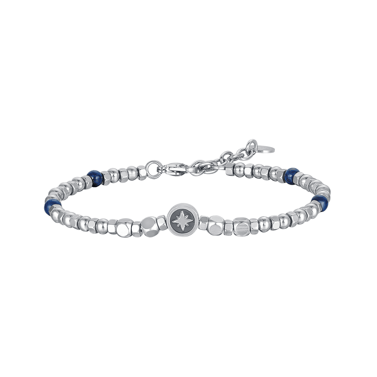 BRACCIALE UOMO IN ACCIAIO CON LAPIS E STELLA