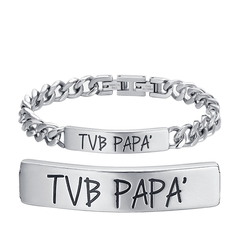 BRACCIALE UOMO IN ACCIAIO TVB PAPA'