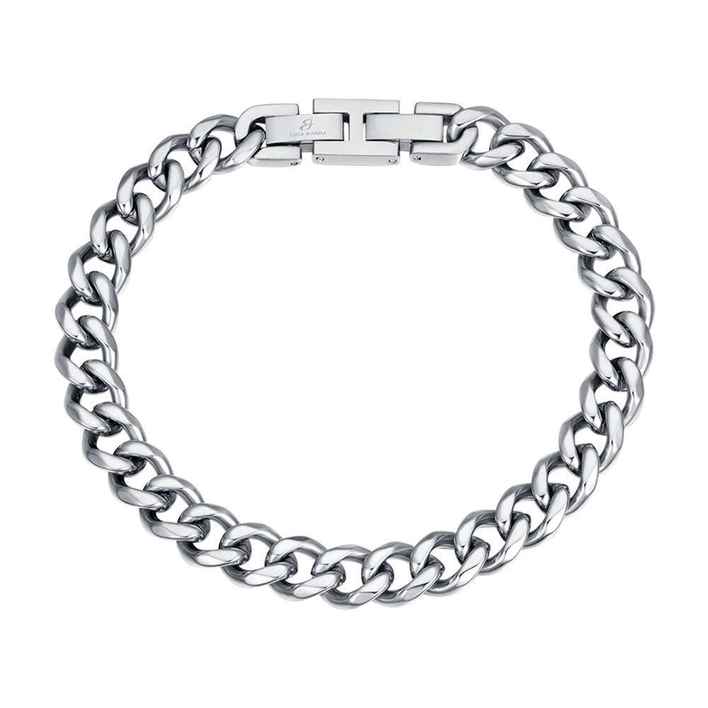 BRACCIALE UOMO IN ACCIAIO MAGLIA CATENA SILVER