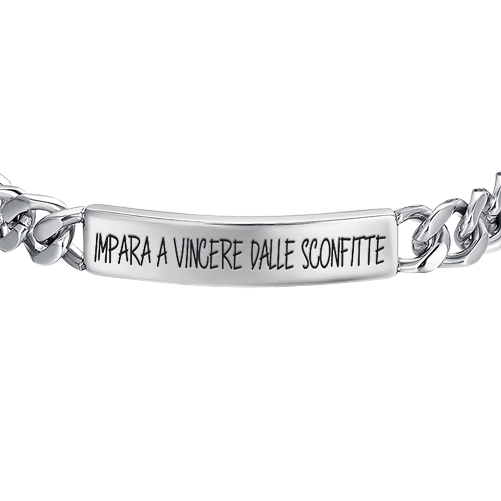 BRACCIALE UOMO IN ACCIAIO IMPARA A VINCERE DALLE SCONFITTE Luca Barra