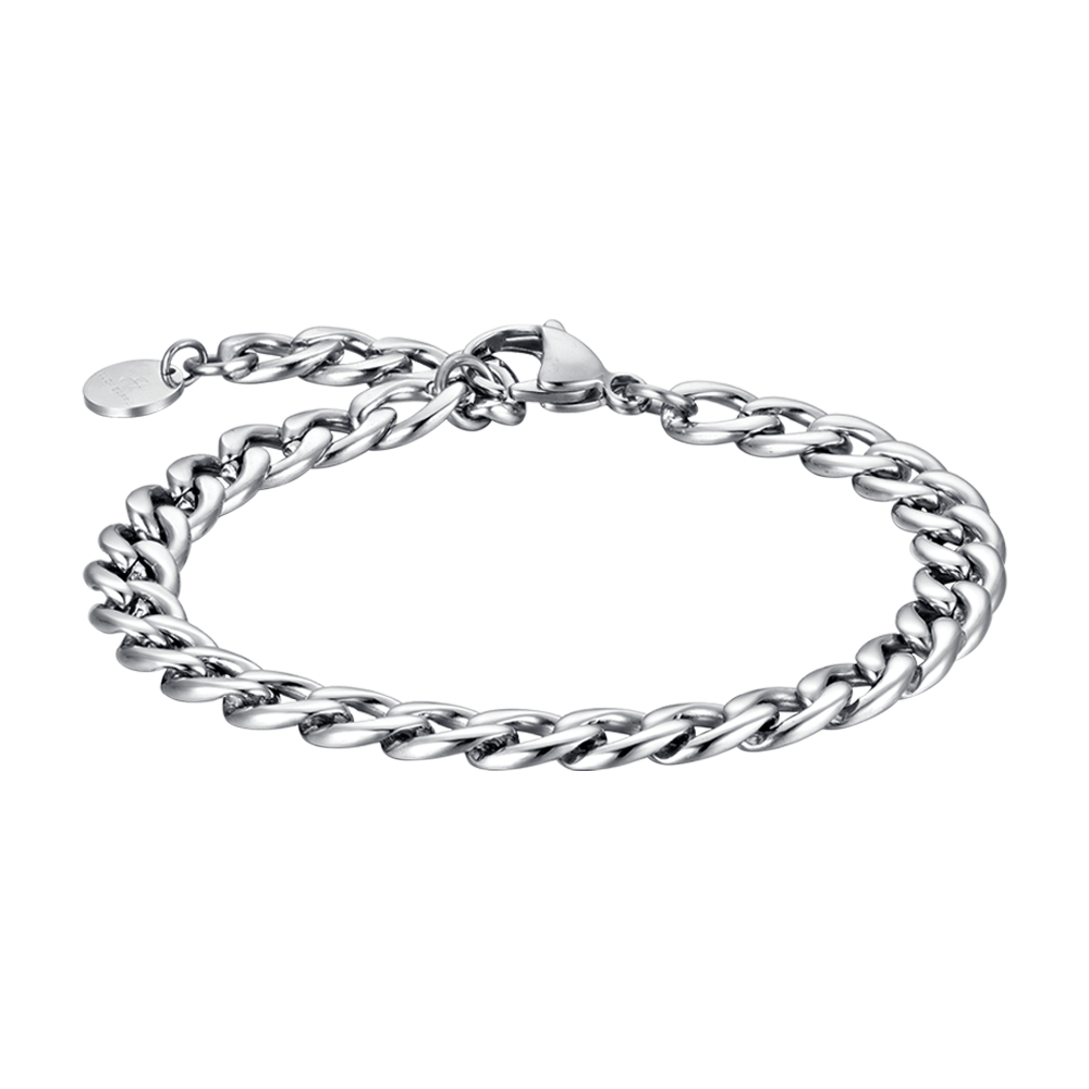 BRACCIALE UOMO IN ACCIAIO MAGLIA SILVER