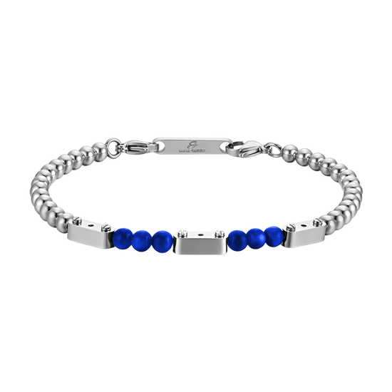 BRACCIALE UOMO IN ACCIAIO CON PIETRE LAPIS