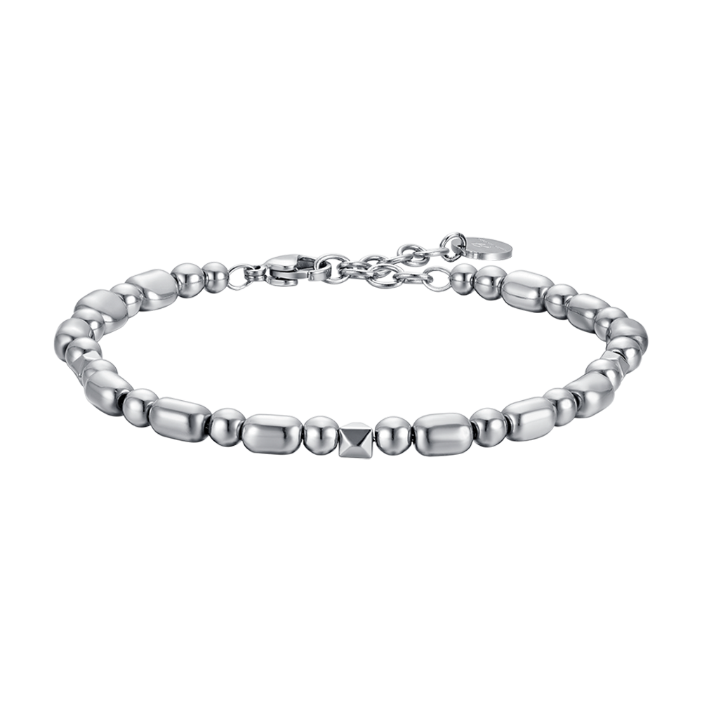 BRACCIALE UOMO IN ACCIAIO CON EMATITE SILVER