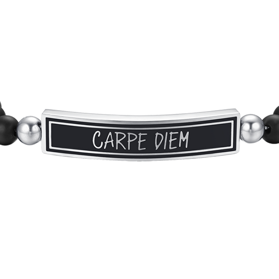 BRACCIALE UOMO IN ACCIAIO CARPE DIEM