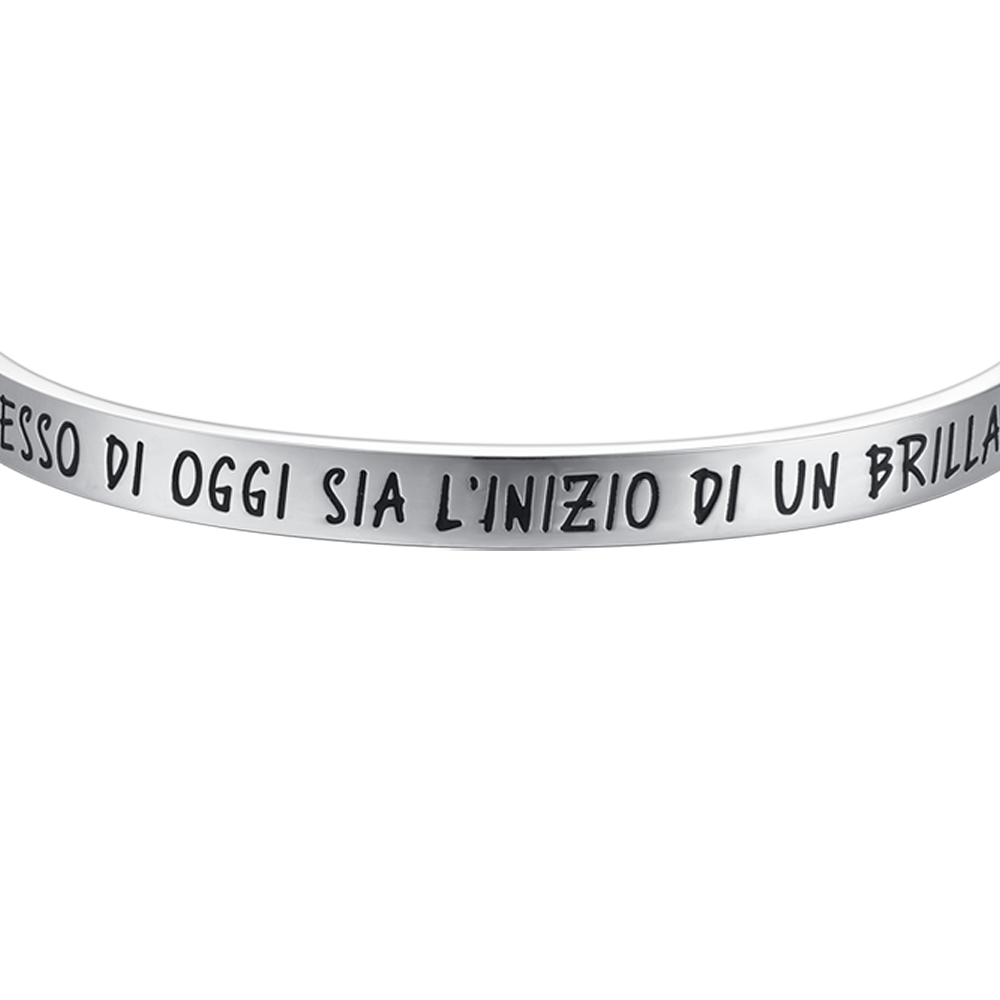 BRACCIALE UOMO IN ACCIAIO IL SUCCESSO DI OGGI SIA L'INIZIO DI UN BRILLANTE FUTUR