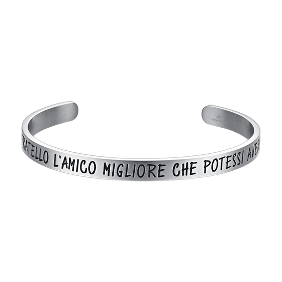 BRACCIALE UOMO IN ACCIAIO FRATELLO L'AMICO MIGLIORE CHE POTESSI AVERE