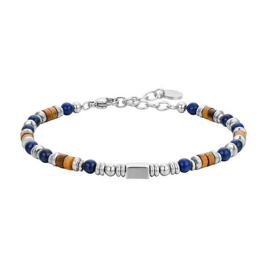 BRACCIALE UOMO IN ACCIAIO CON PIETRA LAPIS