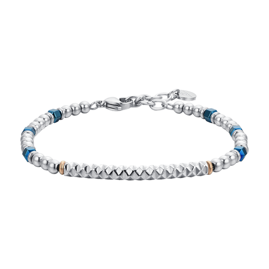 BRACCIALE UOMO IN ACCIAIO EMATITE BLU