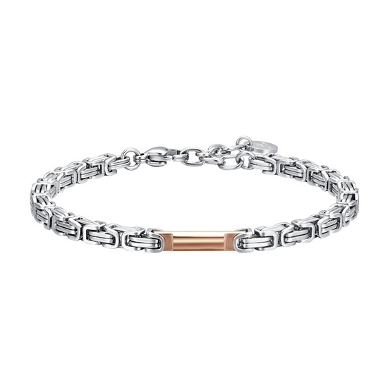 BRACCIALE UOMO IN ACCIAIO ELEMENTO IP ROSE