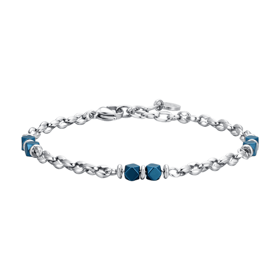 BRACCIALE UOMO IN ACCIAIO EMATITE BLU