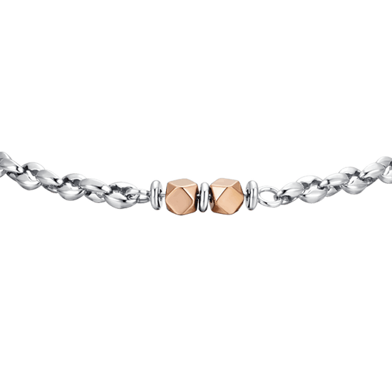 BRACCIALE UOMO IN ACCIAIO EMATITE IP ROSE