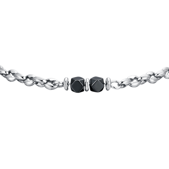 BRACCIALE UOMO IN ACCAIO EMATITE GRIGIA