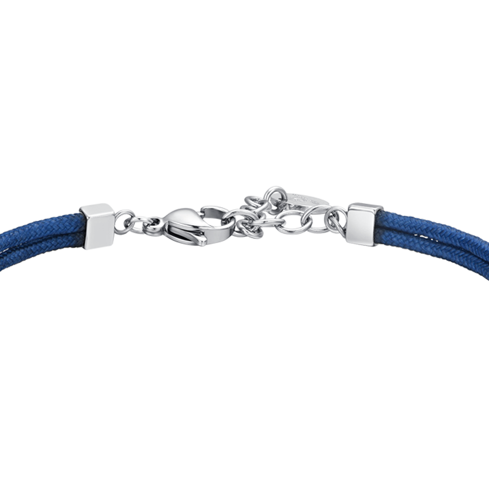 BRACCIALE UOMO IN CORDA BLU E ANCORA