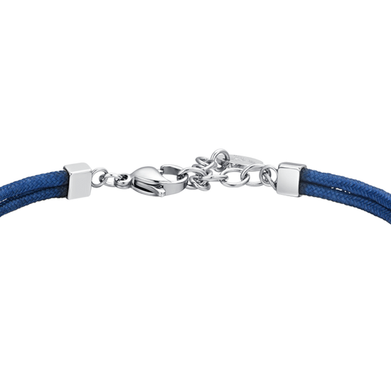 BRACCIALE UOMO IN CORDA BLU E ANCORA