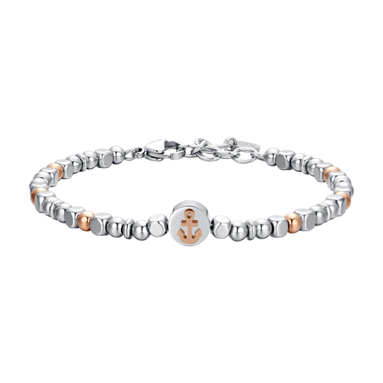 BRACCIALE UOMO IN ACCIAIO ANCORA IP ROSE GOLD