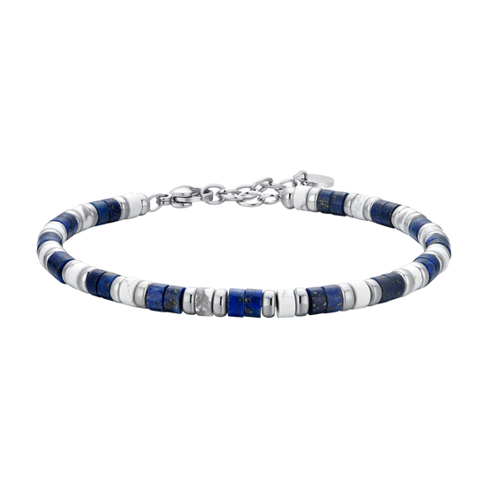 BRACCIALE UOMO IN ACCIAIO PIETRE LAPIS