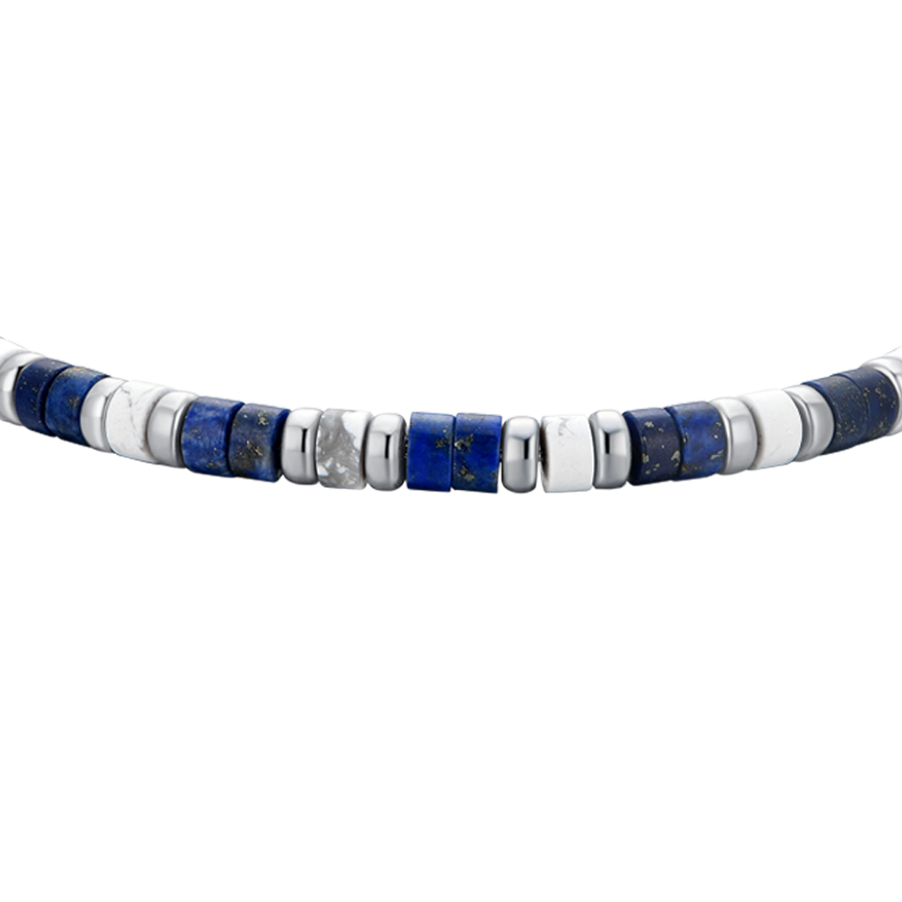 BRACCIALE UOMO IN ACCIAIO PIETRE LAPIS