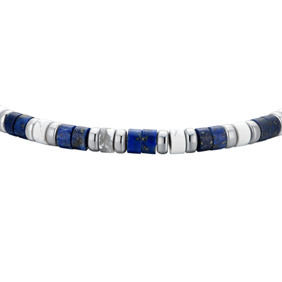 BRACCIALE UOMO IN ACCIAIO PIETRE LAPIS