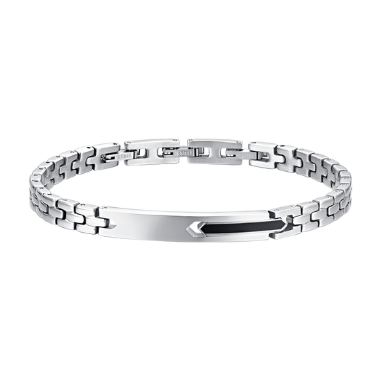 BRACCIALE UOMO IN ACCIAIO ELEMENTO IP NERO