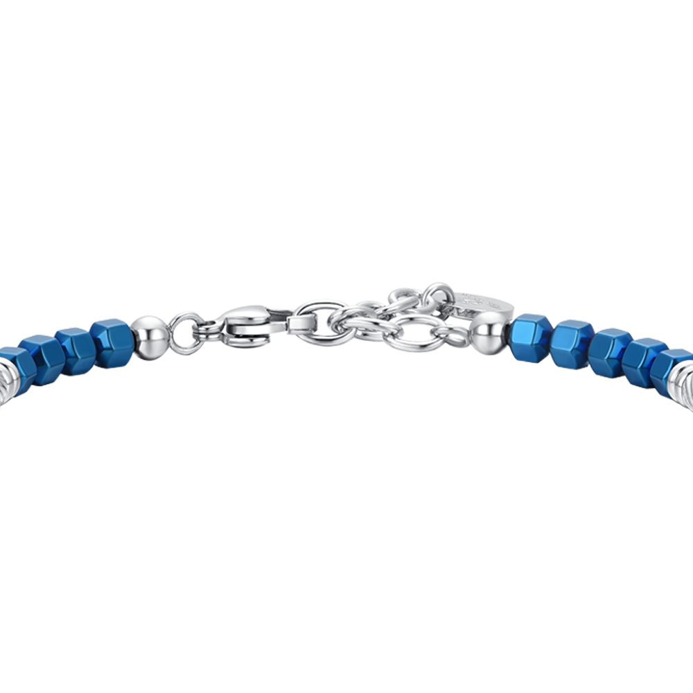 BRACCIALE UOMO IN ACCIAIO EMATIVE SILVER E BLU