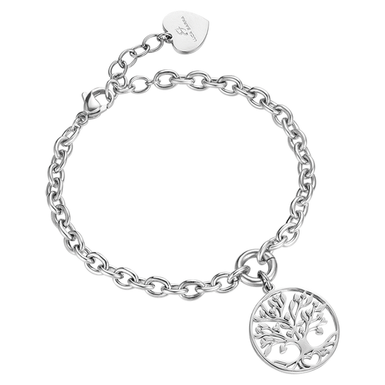 BRACCIALE DONNA IN ACCIAIO CON CIONDOLO ALBERO DELLA VITA