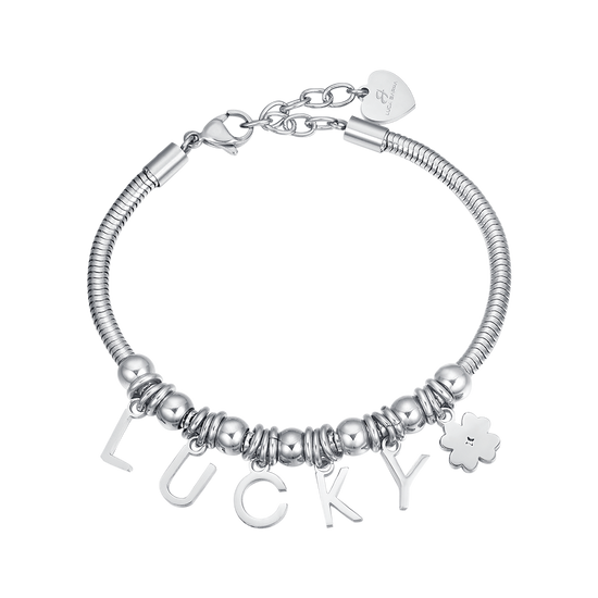 BRACCIALE IN ACCIAIO CON CHARMS LUCKY