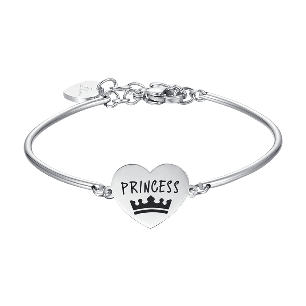 BRACCIALE DONNA IN ACCIAIO CON SCRITTA PRINCESS