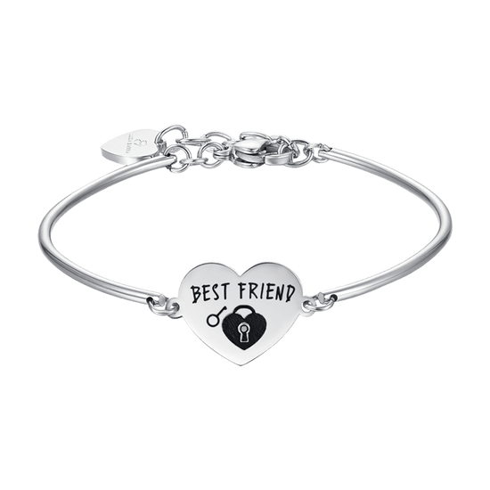 BRACCIALE DONNA IN ACCIAIO CON SCRITTA BEST FRIEND