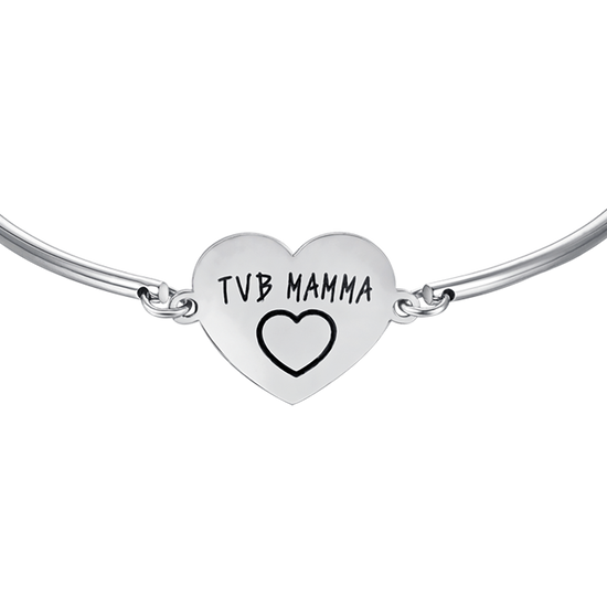 BRACCIALE DONNA IN ACCIAIO CON SCRITTA TVB MAMMA