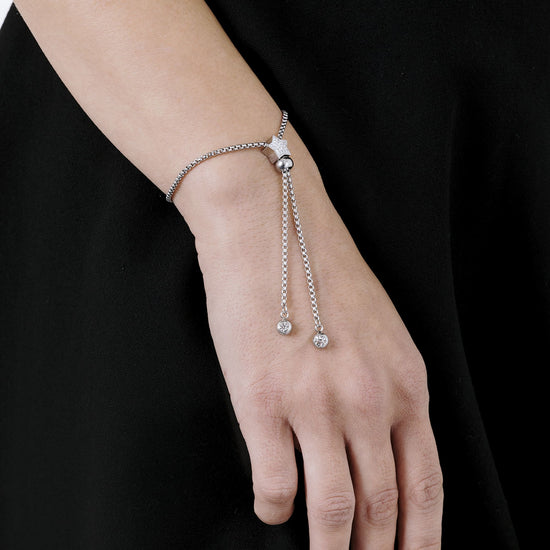 BRACCIALE IN ACCIAIO CON STELLA CON CRISTALLI BIANCHI