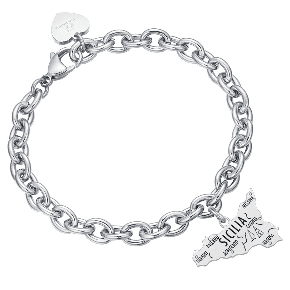 BRACCIALE DONNA IN ACCIAIO SICILIA