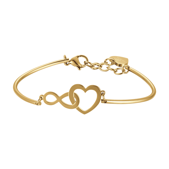 BRACCIALE DONNA IN ACCIAIO IP GOLD CON CUORE ED INFINITO