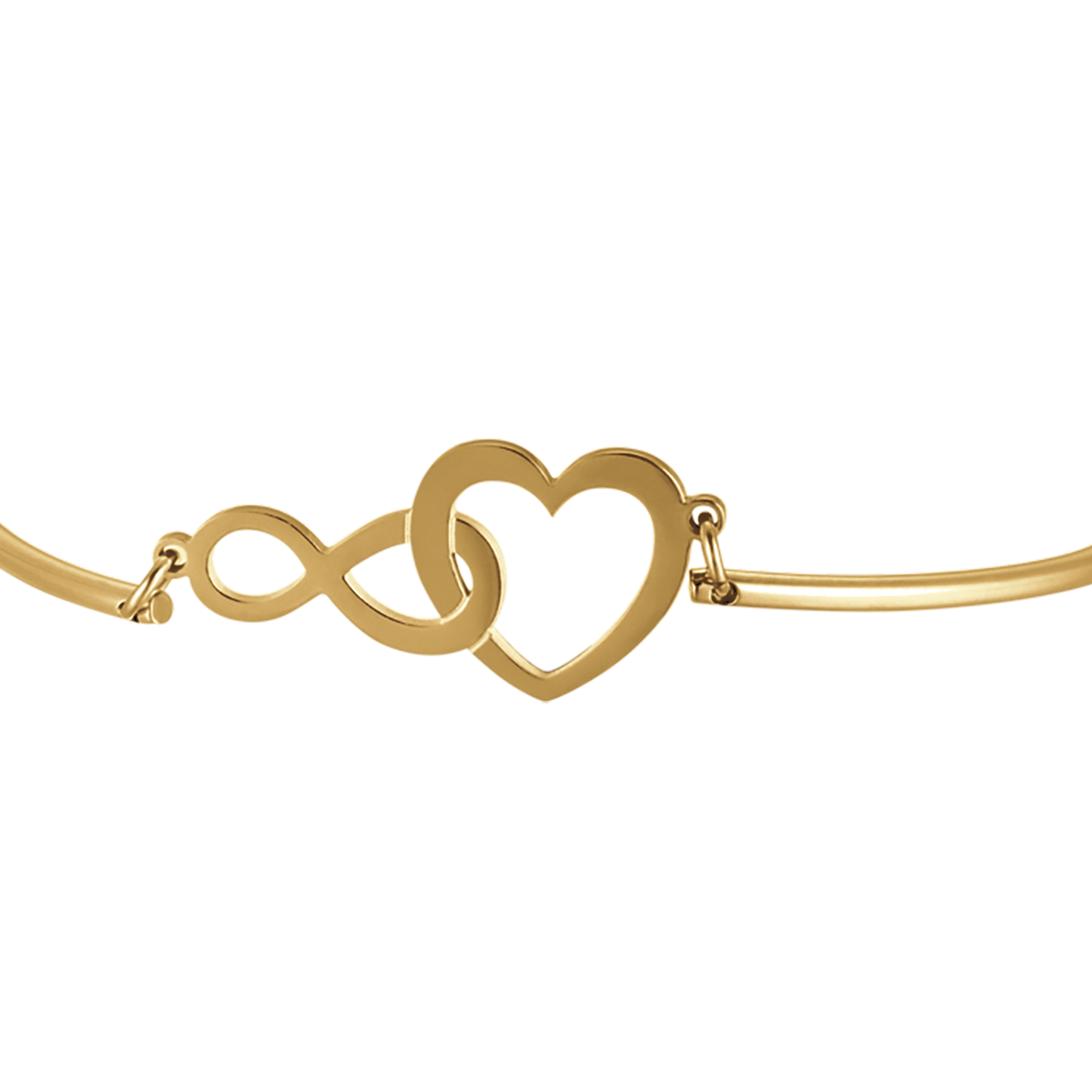 BRACCIALE DONNA IN ACCIAIO IP GOLD CON CUORE ED INFINITO Luca Barra