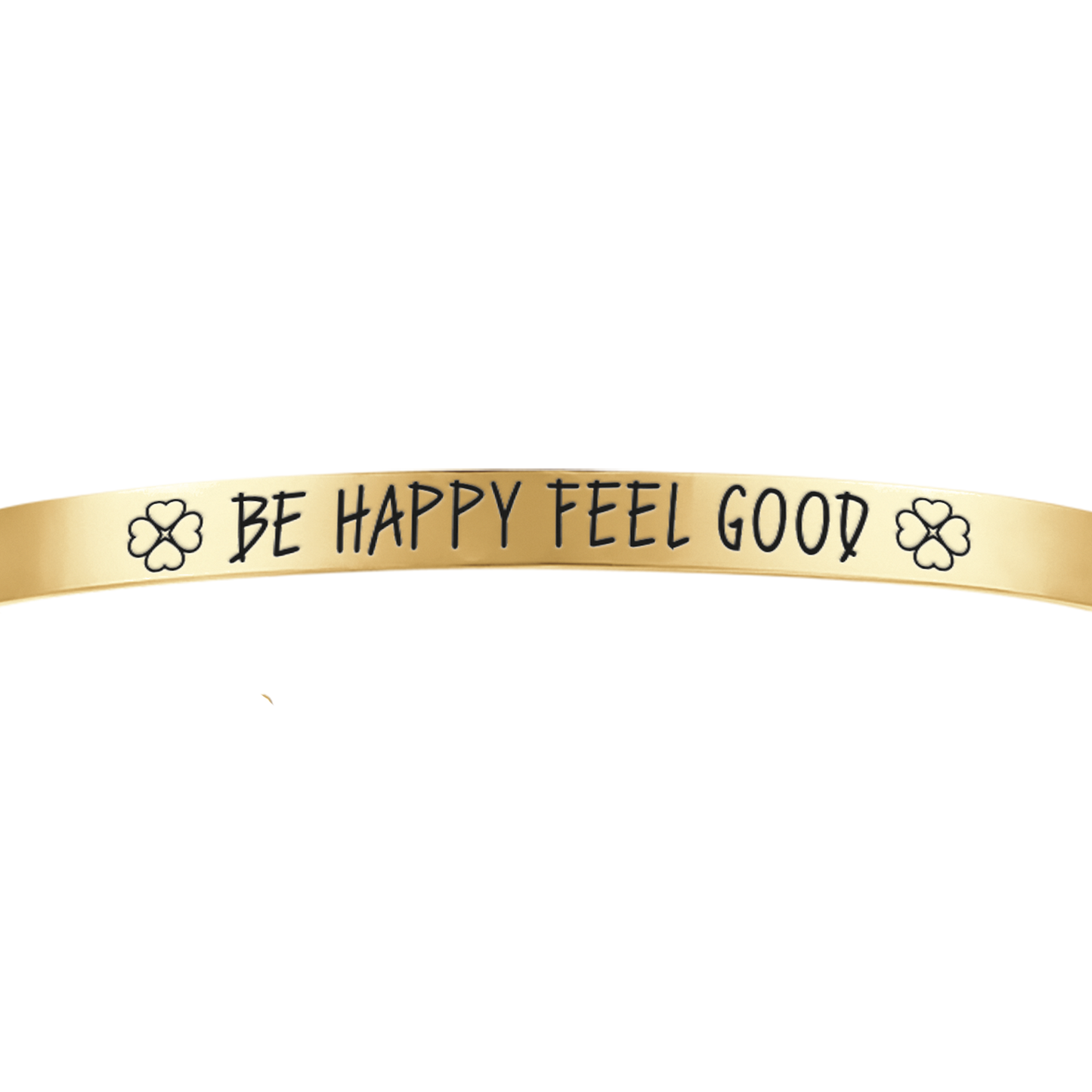 BRACCIALE DONNA IN ACCIAIO DORATO BE HAPPY FEEL GOOD