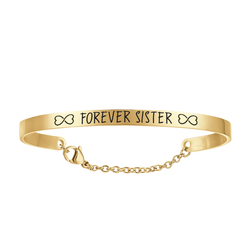 BRACCIALE DONNA IN ACCIAIO DORATO CON FOREVER SISTER