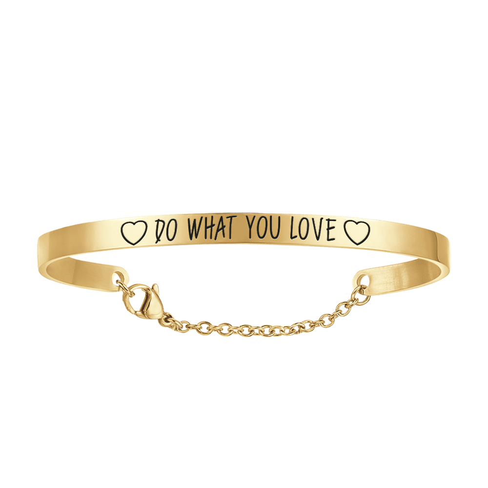 BRACCIALE DONNA IN ACCIAIO DORATO DO WHAT YOU LOVE