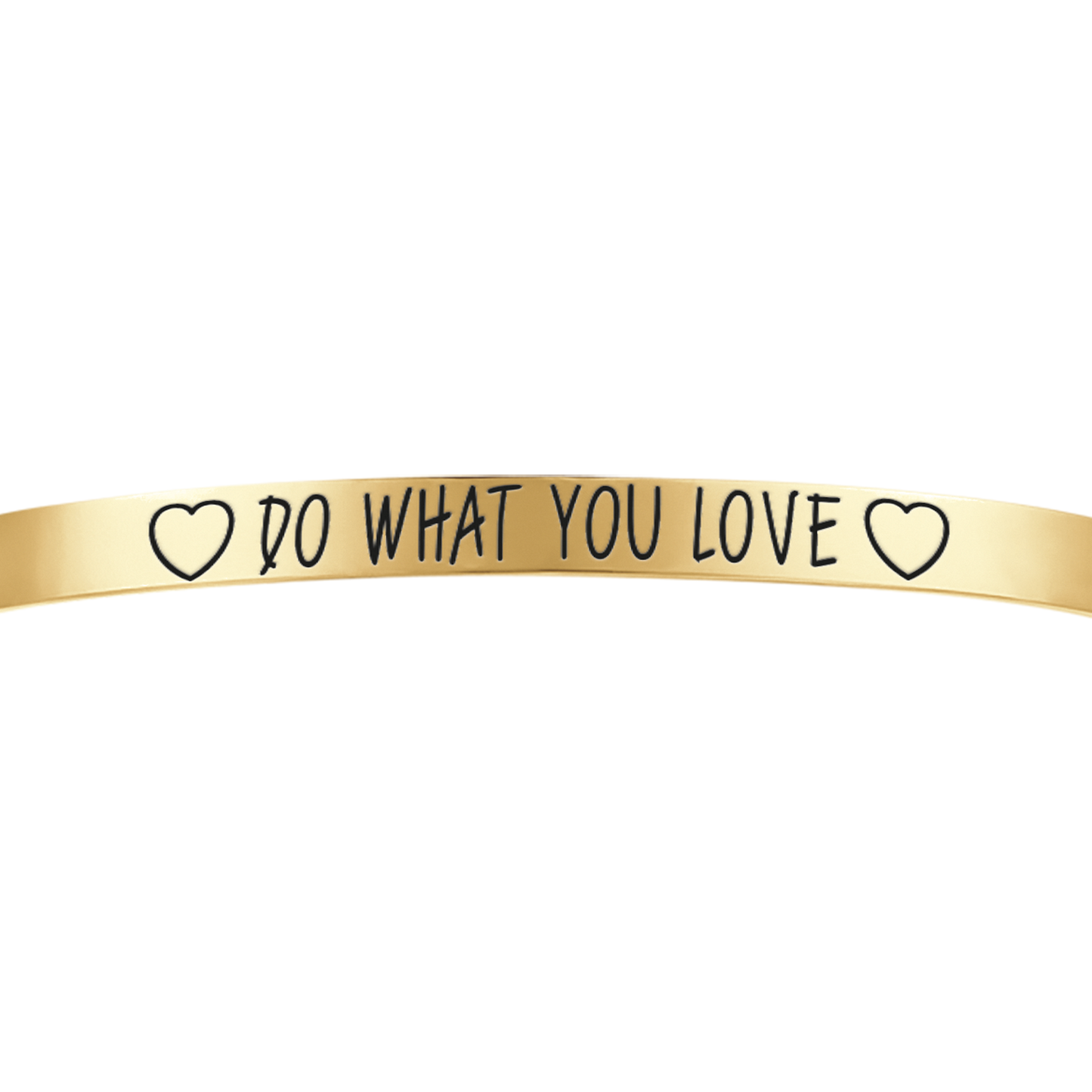 BRACCIALE DONNA IN ACCIAIO DORATO DO WHAT YOU LOVE Luca Barra