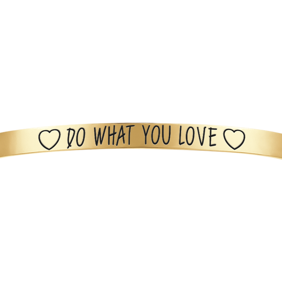 BRACCIALE DONNA IN ACCIAIO DORATO DO WHAT YOU LOVE Luca Barra