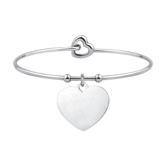 BRACCIALE DONNA PERSONALIZZATO IN ACCIAIO CON CUORE