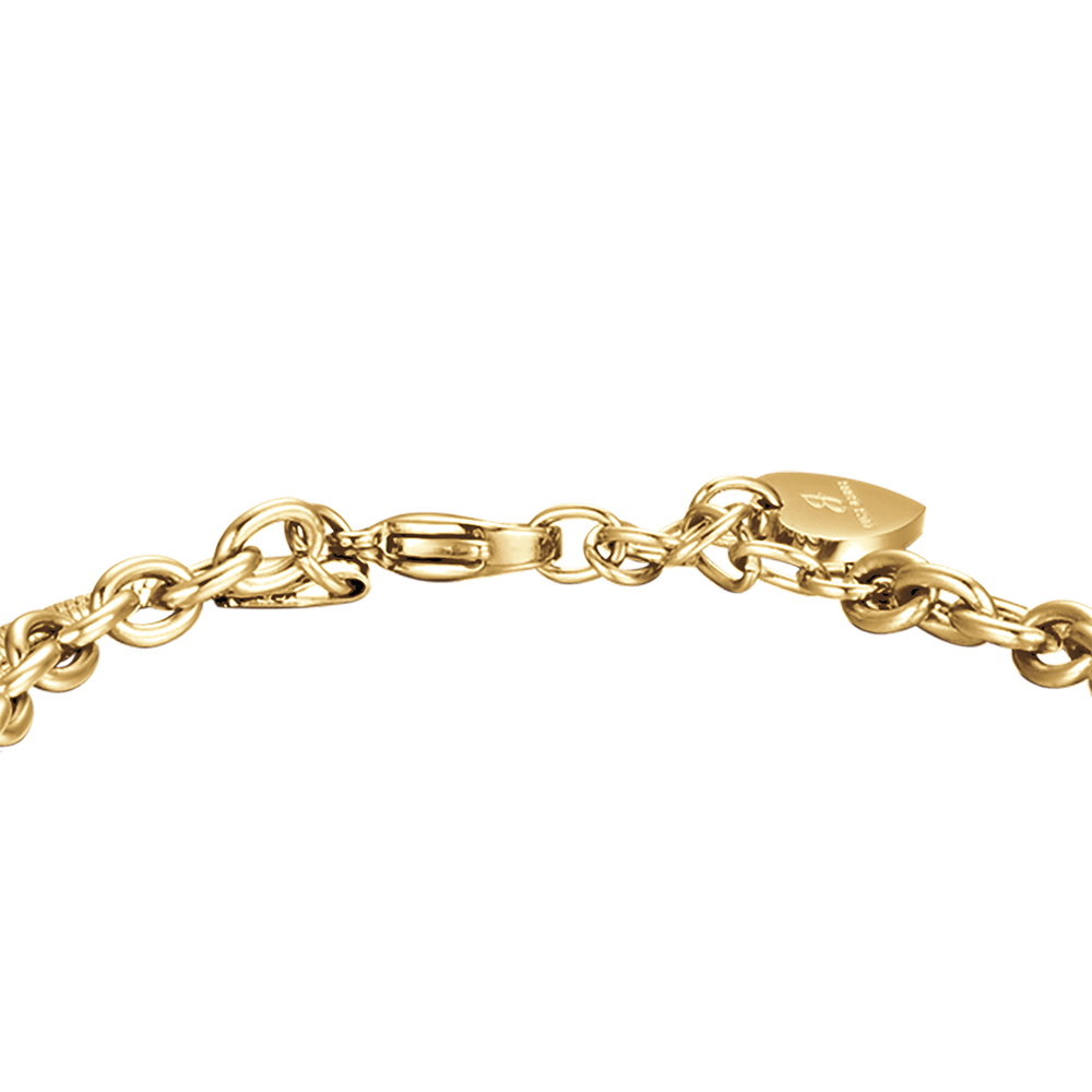 BRACCIALE DONNA IN ACCIAIO IP GOLD CON STELLA E CERCHIO