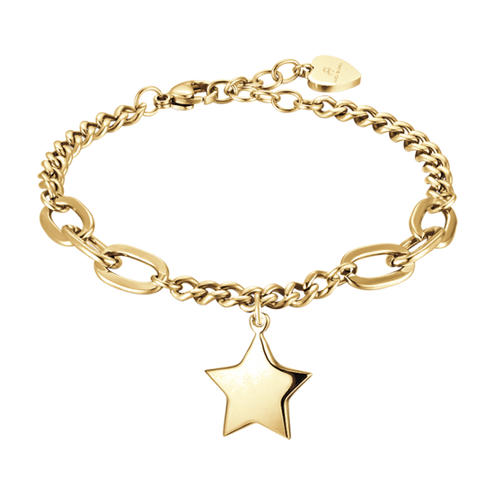 BRACCIALE DONNA IN ACCIAIO IP GOLD CON STELLA PIENA