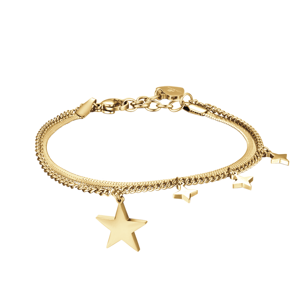 BRACCIALE DONNA IN ACCIAIO IP GOLD CON STELLA