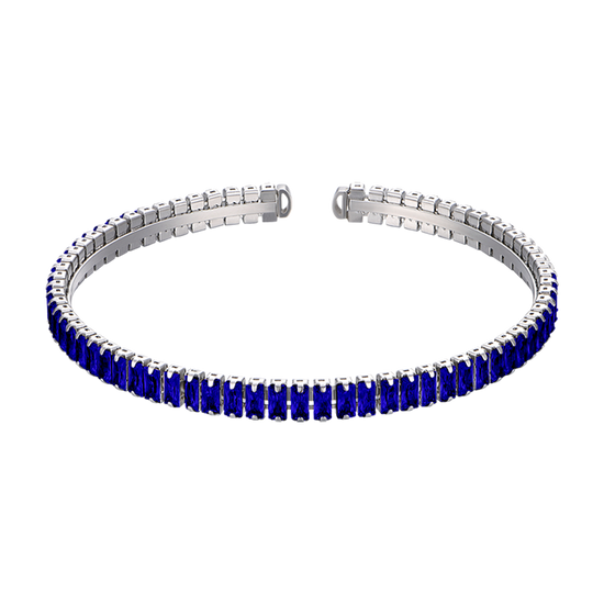 BRACCIALE DONNA IN ACCIAIO CON CRISTALLI BLU Luca Barra