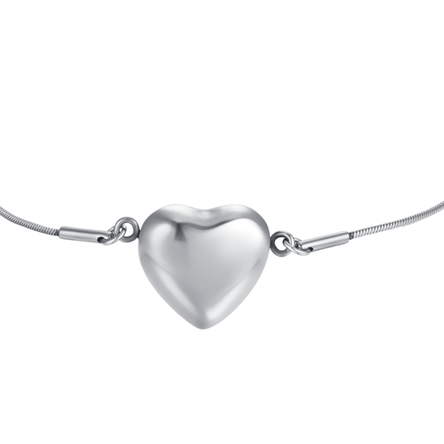 BRACCIALE DONNA IN ACCIAIO CON CUORE PIENO