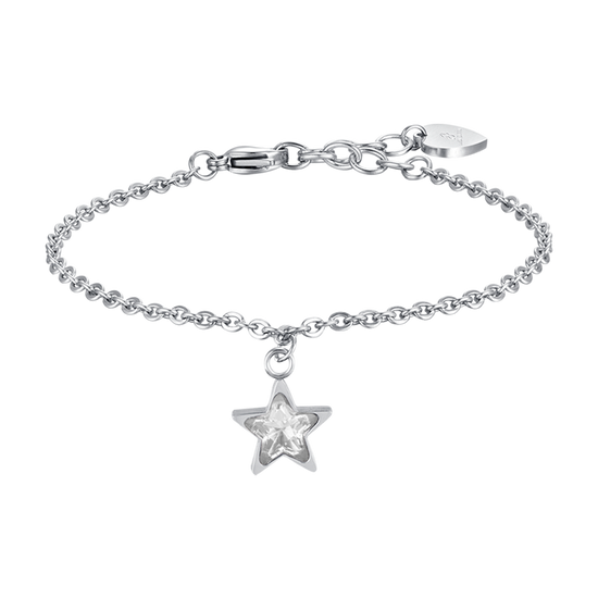 BRACCIALE DONNA IN ACCIAIO CON STELLA PUNTO LUCE BIANCO