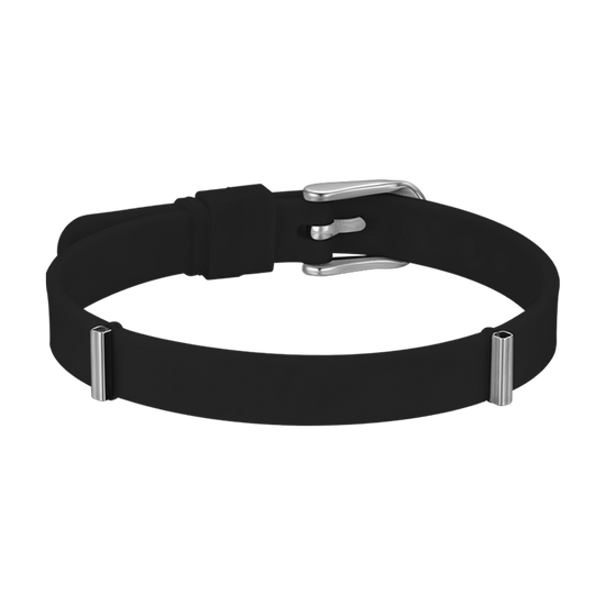 BRACCIALE DONNA IN SILICONE NERO