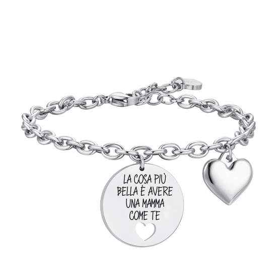 BRACCIALE DONNA IN ACCIAIO LA COSA PIù BELLA E' AVERE UNA MAMMA COME TE Luca Barra